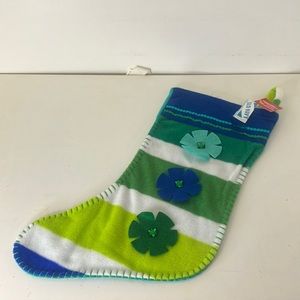 🎄2/$13🎄 (NEW) Old Navy Blue, Green, and White Christmas Stocking with Tags